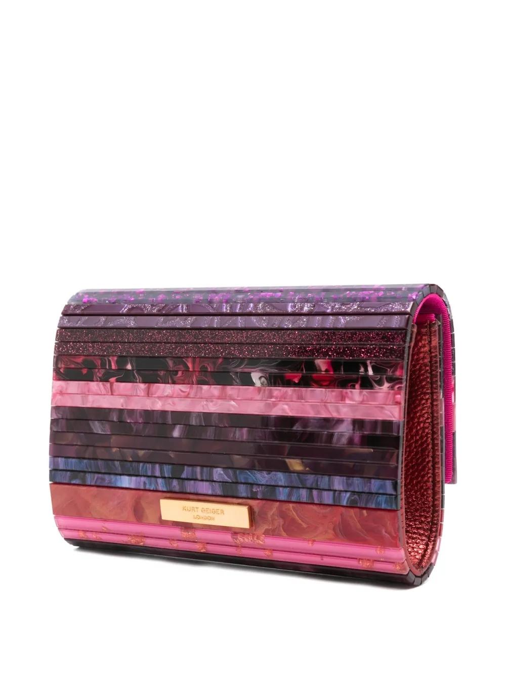 Bolso Kurt Geiger Party Eagle Clutch Rosado