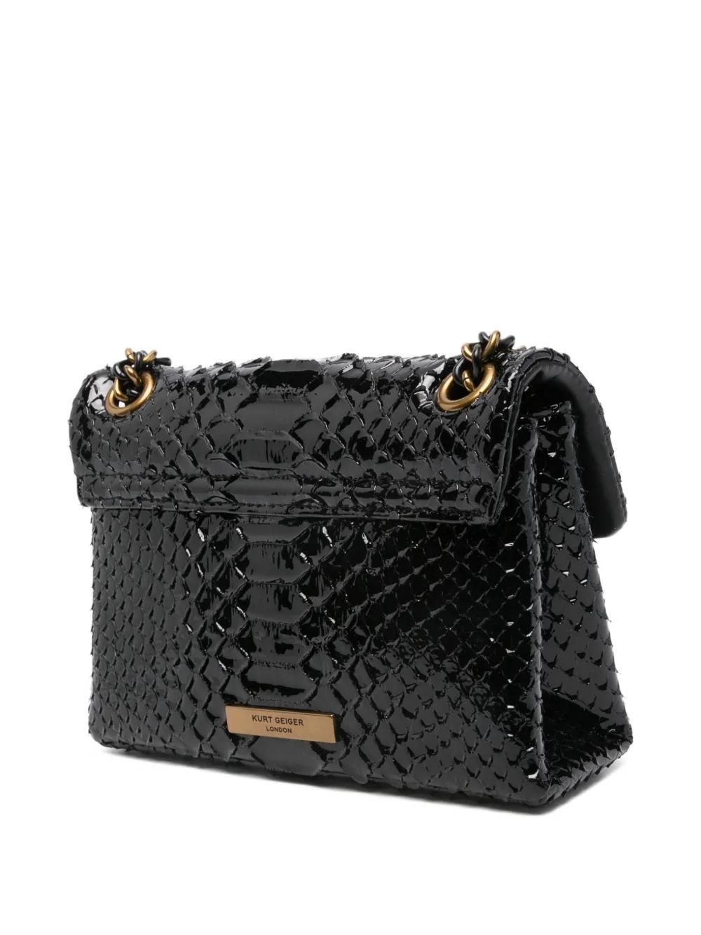 Bolso Kurt Geiger Mini Kensington Black Snake