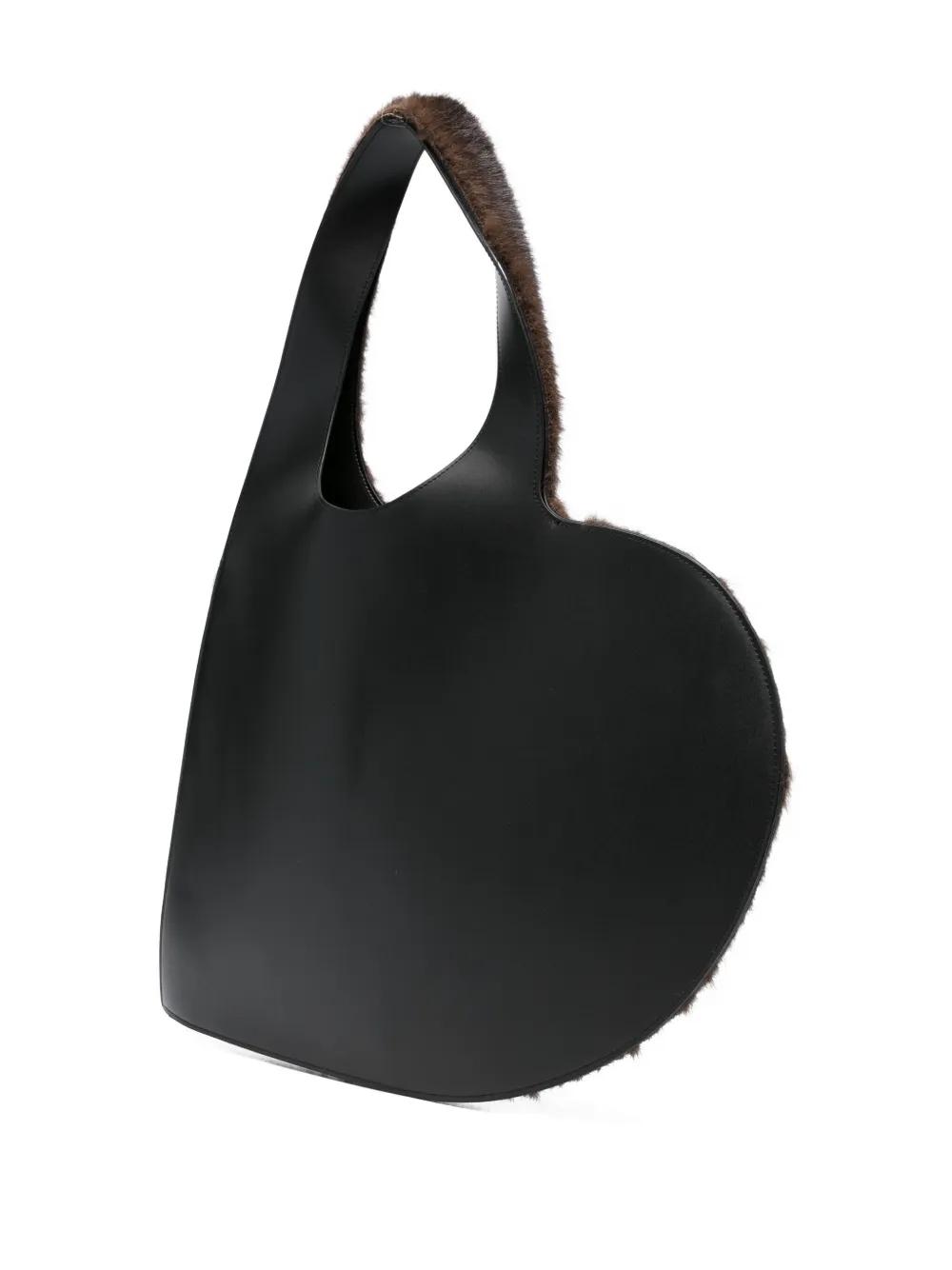 Bolso Coperni Faux Fur Heart Tote