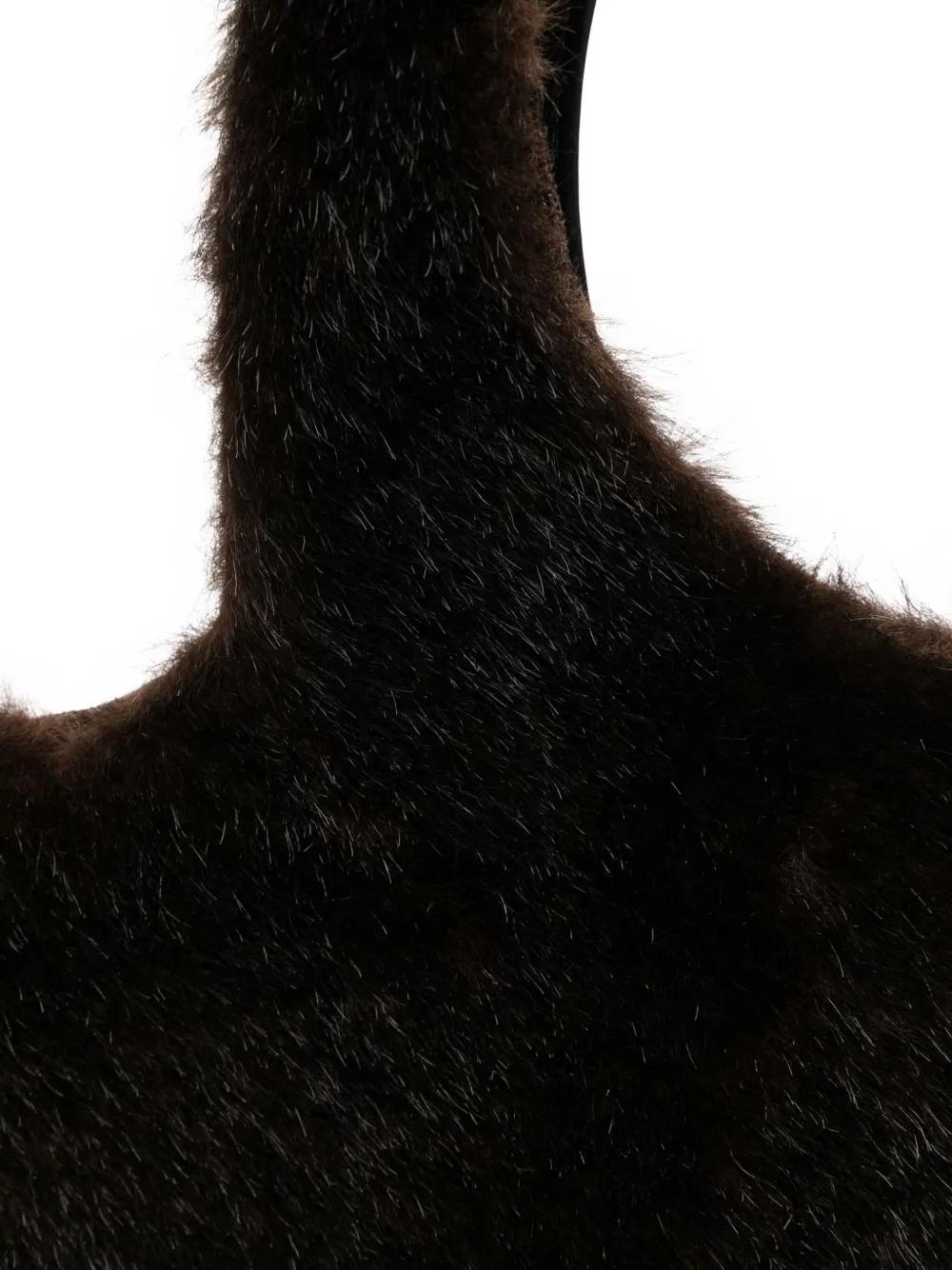 Bolso Coperni Faux Fur Heart Tote