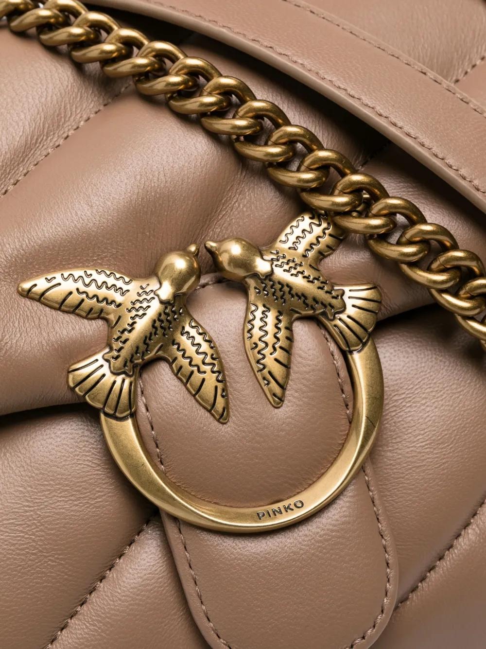 Bolso Pinko Love Puff Classic Biscotto