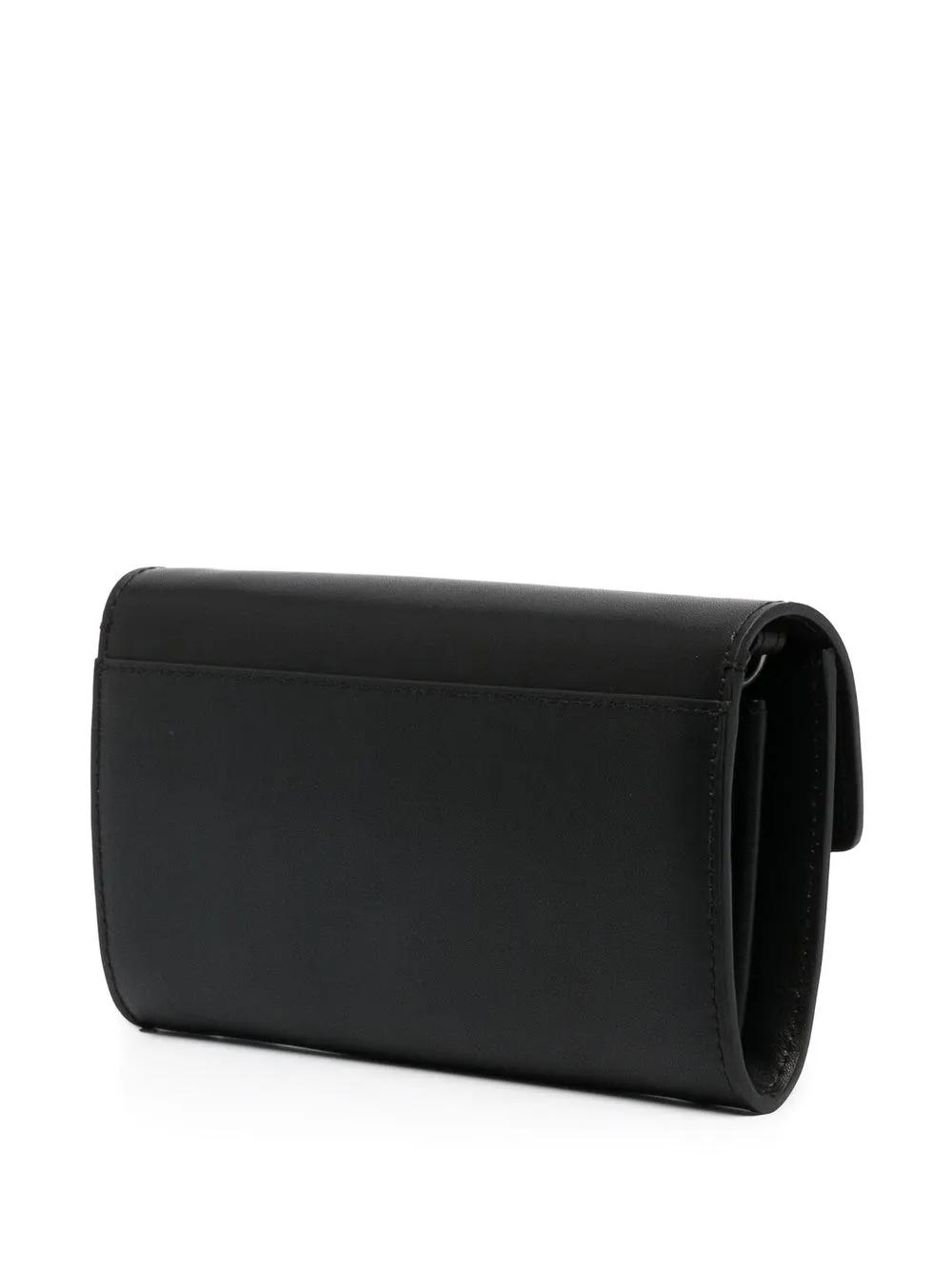 Cartera Pinko Love Wallet Vitello Plata Negro