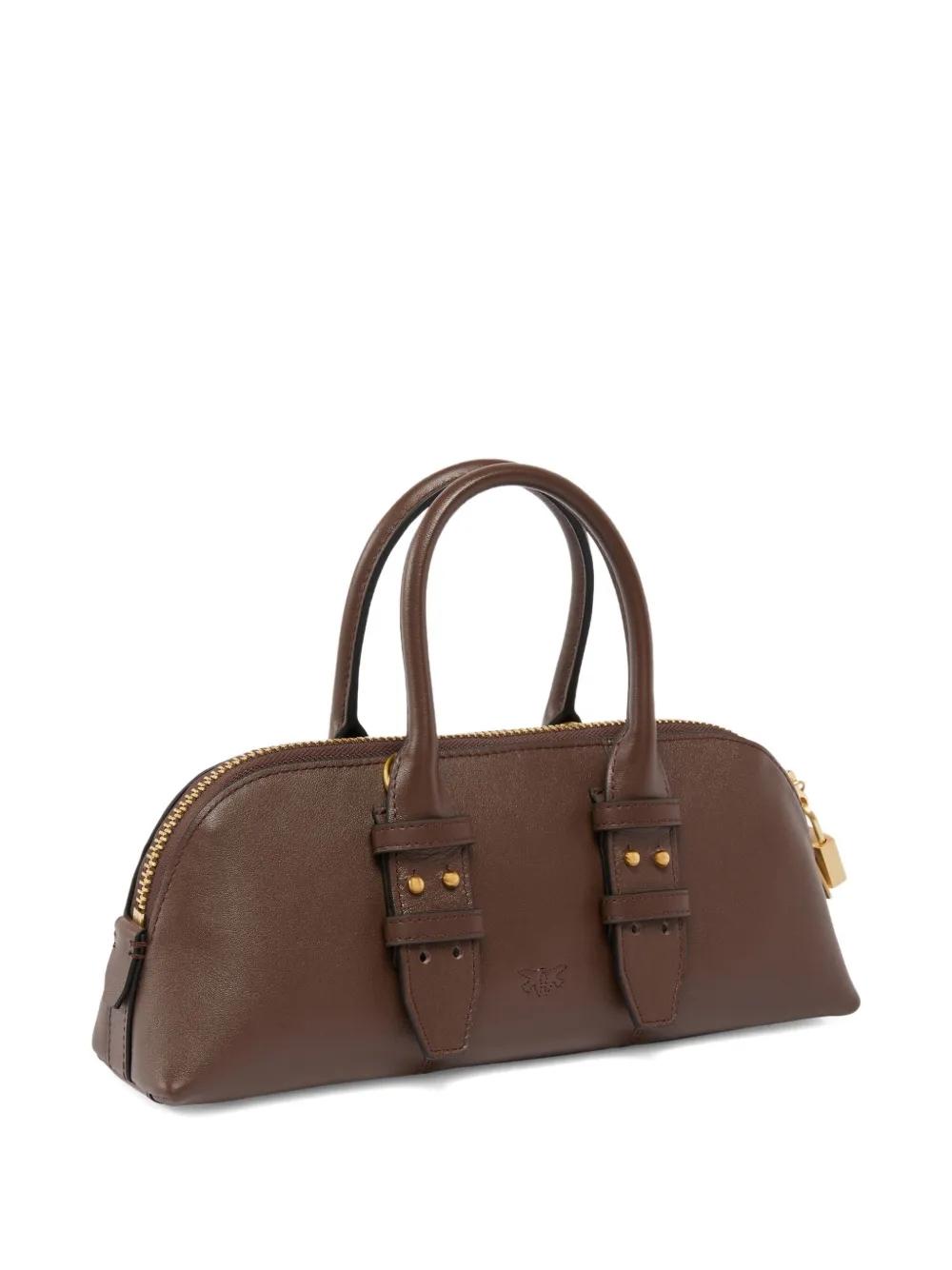 Bolso Pinko Escape Bowling Bag Baguette Marrón