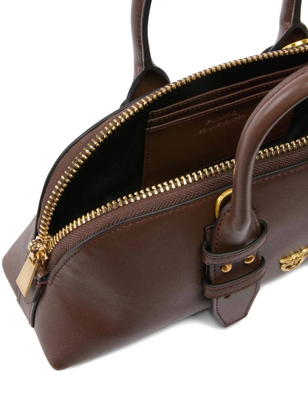 Bolso Pinko Escape Bowling Bag Baguette Marrón