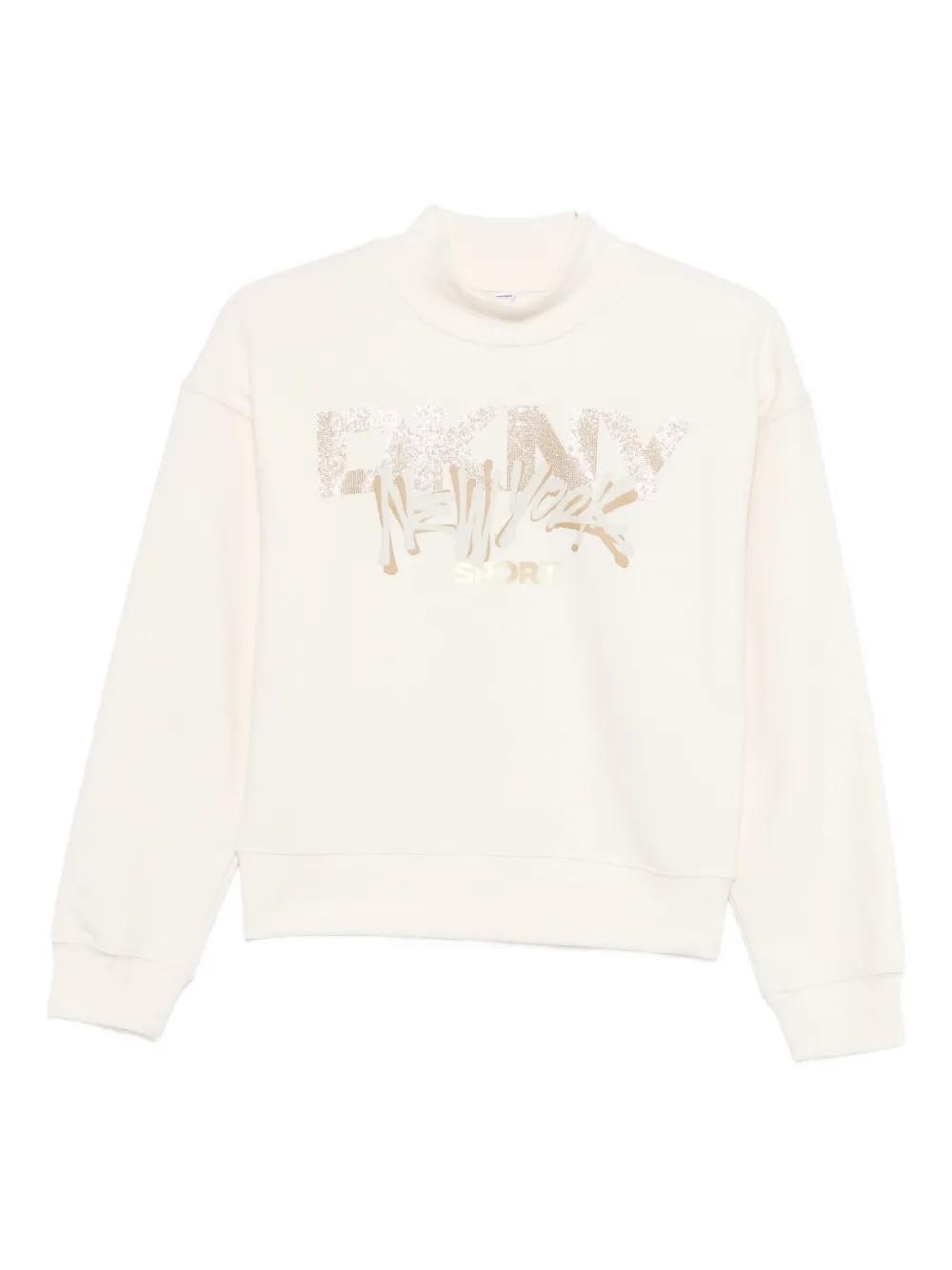 Jersey DKNY Sport Cuello Alto Crudo