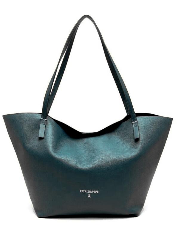Bolso Patrizia Pepe Shopper Cuero Deep Green