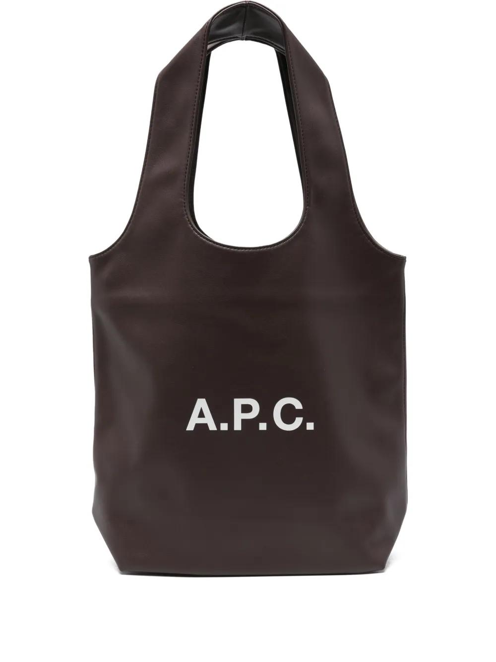 Bolso A.P.C. Tote Ninon Small Marrón
