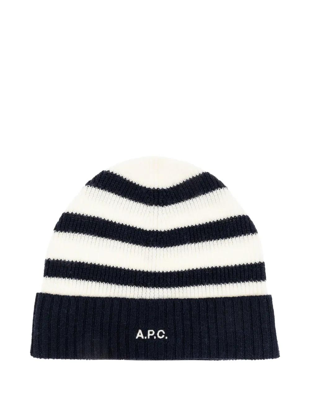 Gorro A.P.C. Bonnet Martin Rayas B/N
