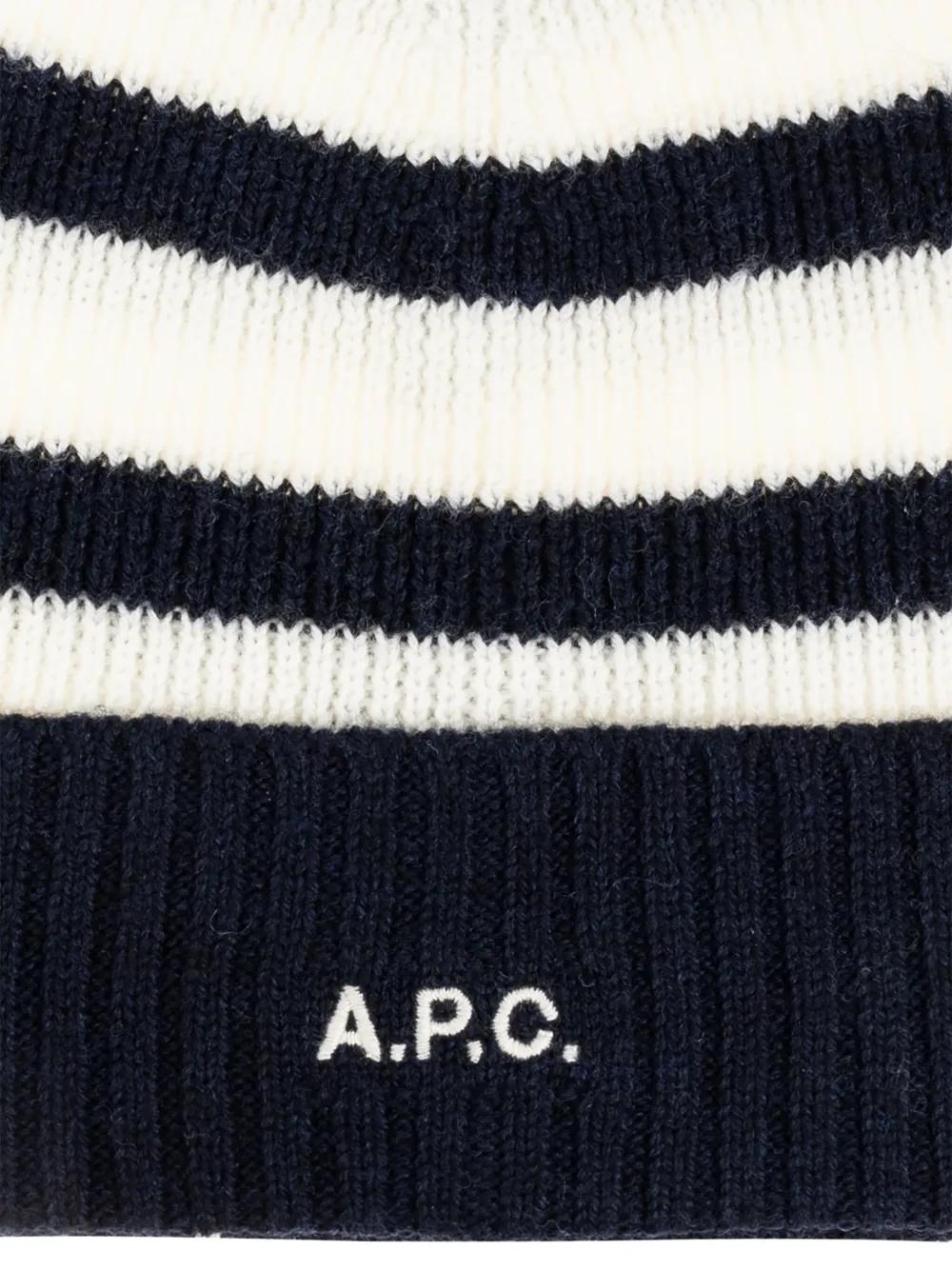 Gorro A.P.C. Bonnet Martin Rayas B/N