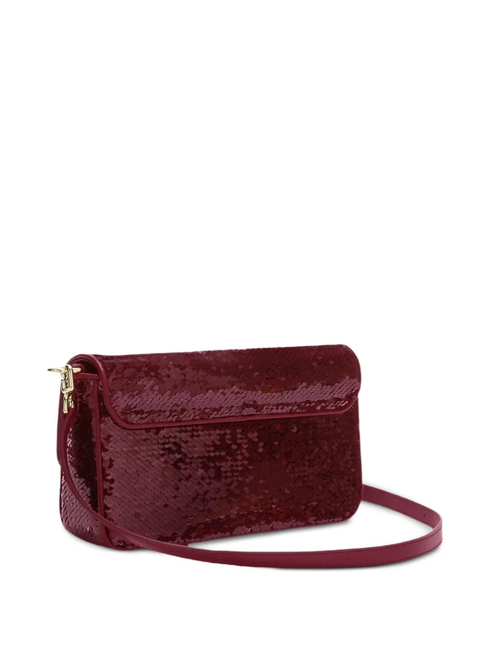 Bolso Furla Iride Paillettes Lentejuelas Burdeos
